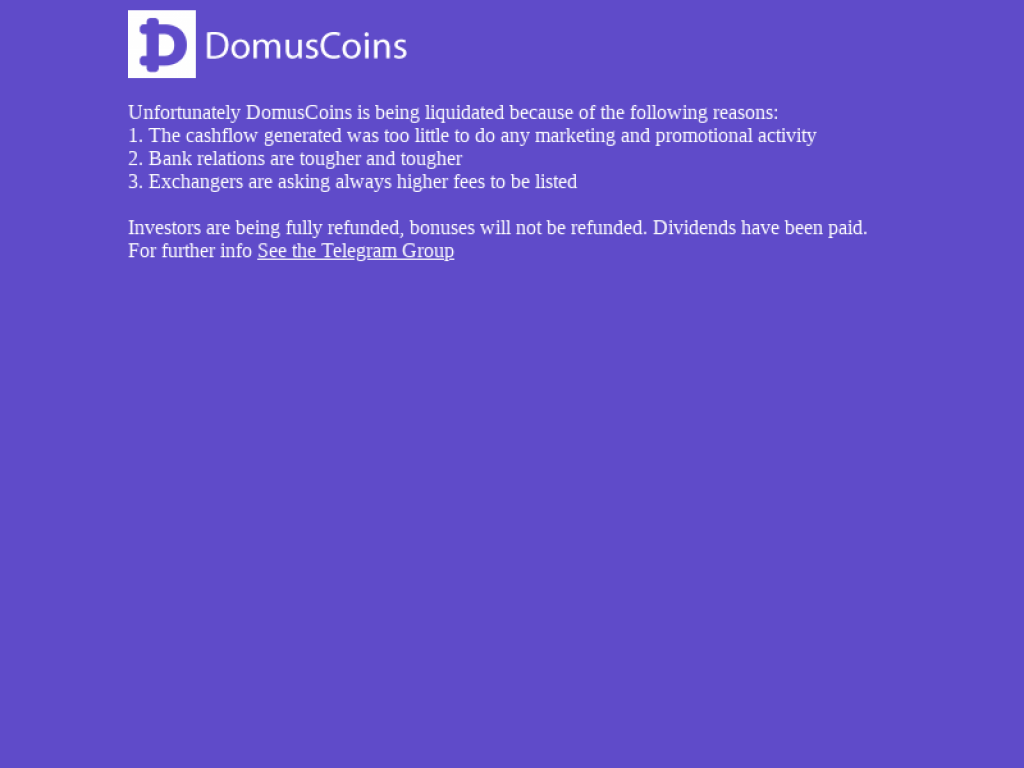 DomusCoins ICO